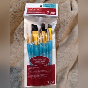 7-Piece Blue and Gold Brush Set